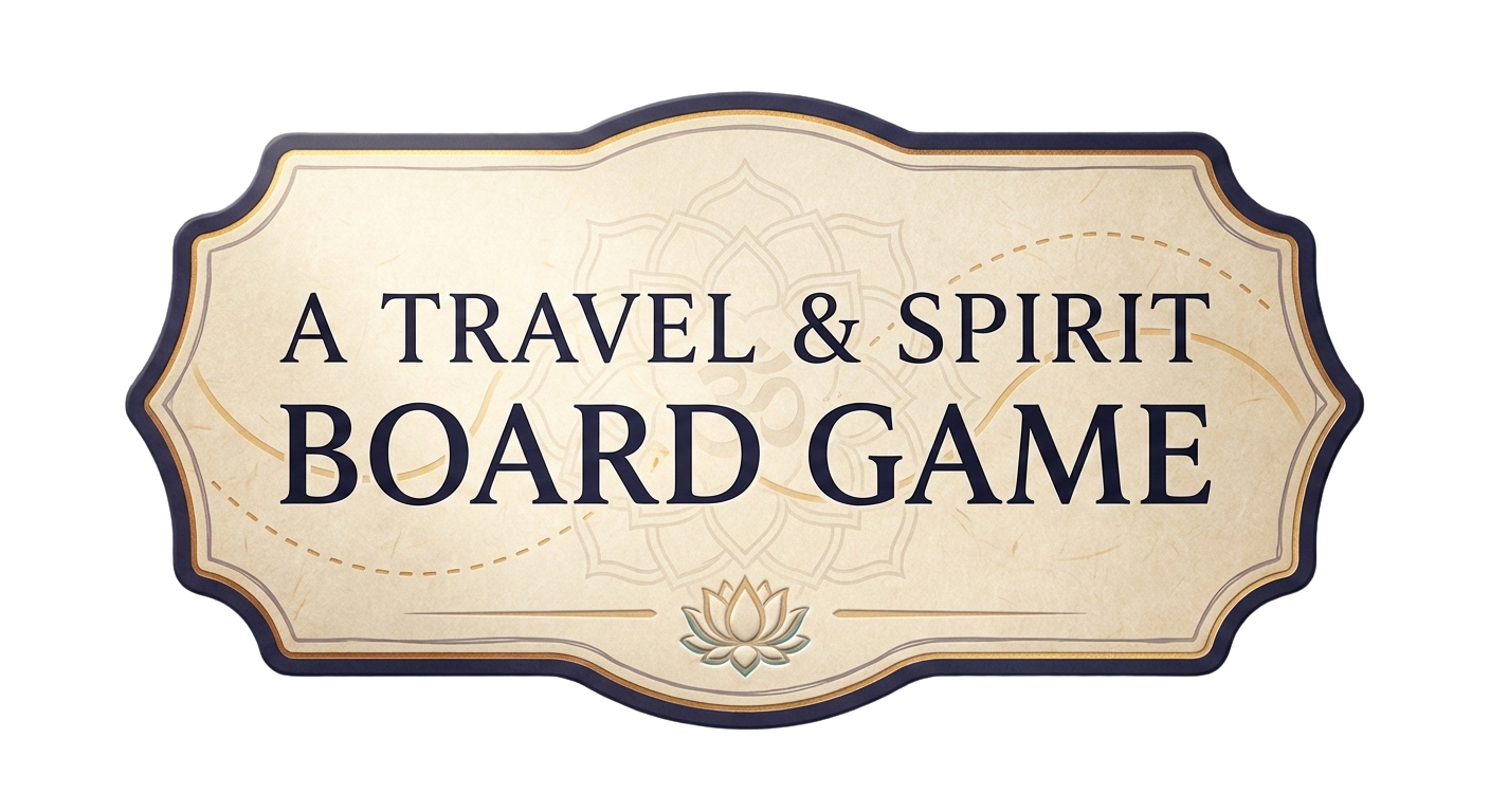 Travel and spirit board game badge